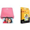 KODAK Step Stampante Fotografica Istantanea con Bluetooth/NFC, Tecnologia ZINK e App per iOS e Android (Rosa) + Stampa Foto con Retro Adesivo 2x3