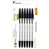 Pryma Penna A Sfera Handy | 1 Mm - Nero (6 Pezzi) - Scrittura Scorrevole e Duratura