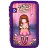 SANTORO Gorjuss Astuccio Scuola Completo 3 Zip Accessoriato Modello Bambina con 3 Scomparti Fornito con Matite, Pennarelli, Righello, Penna Fantasie Collezione per Scuola (FIREFLY DAWN)