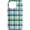 Tee4Tu / Cookie Money Design Custodia per iPhone 16 Pro Madras (3) Verde, Blu, Bianco - Habitat Merch \