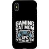 Gaming Cat Mom Feeding Cat Lovers Custodia per iPhone X/XS Gioco Cat Mom AFK Petting The Cat Gamer