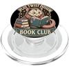Whimsical Bibliophile Animal Lettering G Trama Twist Possum Book Club Reader Graphic Reading Stack PopSockets PopGrip per MagSafe