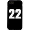 NUMBERED SPORTS ATHLETIC TEAM JERSEY DOU Custodia per iPhone SE (2020) / 7/8 NUMERO 22 MAGLIA SPORTIVA 22 ANNO 2 ANTERIORE E POSTERIORE