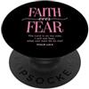 Christian Women Faith Over Fear Women Faith Over Fear Bibbia Versetto Salmo 118:6 Christian Mom PopSockets PopGrip Adesivo