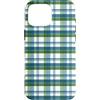 Tee4Tu / Cookie Money Design Custodia per iPhone 16 Pro Max Madras (3) Verde, Blu, Bianco - Habitat Merch \