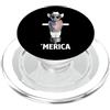 Merica USA Patriotic Cute Funny 4th of J FSM Pastafari Bandiera Americana Occhiali Da Sole Cappello Da Cowboy PopSockets PopGrip per MagSafe
