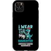 Cervical Cancer Awareness Teal Ribbon Ap Custodia per iPhone 11 Pro Max Indosso Teal For My Daughter Cancro Cervicale Rex Dinosaur