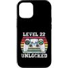 Vintage Gamer Birthday Milestone Apparel Custodia per iPhone 12/12 Pro Livello 22 Sbloccato Divertente 22° Compleanno Gamer Vintage Retro