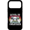 Vintage Gamer Birthday Milestone Apparel Custodia per iPhone 17 Pro Max Livello 22 Sbloccato Divertente 22° Compleanno Gamer Vintage Retro