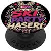 Funny Alpine Rabbit Sports Graphics Snow Ski Party Haserl Bunny - Occhiali invernali con grafica mascotte, colore: Rosa PopSockets PopGrip Adesivo