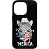 Merica USA Patriotic Cute Funny 4th of J Custodia per iPhone 13 Pro Flying Spaghetti Monster Pastafari FSM Bandiera Americana Bandana