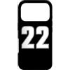 NUMBERED SPORTS ATHLETIC TEAM JERSEY DOU Custodia per iPhone 17 Pro NUMERO 22 MAGLIA SPORTIVA 22 ANNO 2 ANTERIORE E POSTERIORE