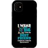 Cervical Cancer Awareness Teal Ribbon Ap Custodia per iPhone 11 Indosso Teal per la consapevolezza del cancro cervicale del mio migliore amico