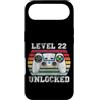 Vintage Gamer Birthday Milestone Apparel Custodia per iPhone Air Livello 22 Sbloccato Divertente 22° Compleanno Gamer Vintage Retro