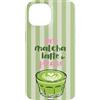 Animal Print Cute And Fun Custodia per iPhone 15 Tè Matcha Latte estivo Girlie Green Fun