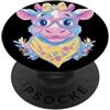Kawaii Whimsical Pastel Woodland Face Gr Carino Opossum Ritratto Amante Animali Grafica Rosa Occhiali PopSockets PopGrip Adesivo