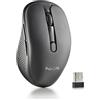 NGS EVO RUST BLACK - Mouse Ricaricabile Wireless da 2,4 GHz per Computer/Laptop/MacBook/PC/Mac/iPad/Tablet, Tasti Silenziosi, 3 Livelli DPI:800/1200/1600, Progettato per Destrimani, Nero