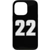 NUMBERED SPORTS ATHLETIC TEAM JERSEY DOU Custodia per iPhone 13 Pro NUMERO 22 MAGLIA SPORTIVA 22 ANNO 2 ANTERIORE E POSTERIORE