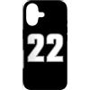 NUMBERED SPORTS ATHLETIC TEAM JERSEY DOU Custodia per iPhone 17 NUMERO 22 MAGLIA SPORTIVA 22 ANNO 2 ANTERIORE E POSTERIORE
