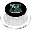 Cervical Cancer Awareness Teal Ribbon Ap Support Squad - Nastro color foglia di tè per la sensibilizzazione sul cancro cervicale PopSockets PopGrip per MagSafe