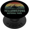 Vintage Yellowstone National Park Yellowstone National Park USA Bison Buffalo Vintage PopSockets PopGrip Adesivo