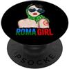 Gypsy Roma & Traveller GRT Pride Novelti Roma Traveller Girl - Romani Flag Proud Womens PopSockets PopGrip Adesivo