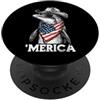 Merica USA Patriotic Cute Funny 4th of J Cappello da cowboy con delfino, focena, mare, oceano, bandiera americana, bandana PopSockets PopGrip Adesivo
