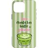 Animal Print Cute And Fun Custodia per iPhone 16 Pro Max Tè Matcha Latte estivo Girlie Green Fun