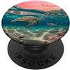 Sea Turtle Accessories Sea Turtle Ocean Accessori per telefono Tropical Beach Art PopSockets PopGrip Adesivo