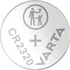VARTA CR 2320, 6320101401, Batteria Litio a Bottone, Piatta, Specialistica, 3 Volts, Diametro 23mm, Altezza 2mm, confezione 1 pila