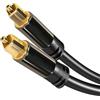 PRENDELUZ TOSLINK Audio - Cavo ottico (Stereo Dolby Digital Normal, DTS, connettore TOSLINK maschio a connettore TOSLINK maschio, nero), Pro Series (3 metri)
