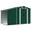vidaXL Capanno da Giardino Verde 277x192,5x179 cm in Acciaio Zincato
