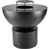 La Ferrotecnica BARBECUE PRIMULA - Barbecue da giardino a legna - Verniciato con vernice nera resistente ad alta temperatura fino a 500 (Nero)