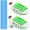 Nzkeuf Portatile Repellente per Insetti, 2 Pezzi USB Repellente per Zanzare con 120 Pezzi Piastrine Antizanzare, Mosquito Killer Repeller Elettrico per zanzare Sicurezza Portatile