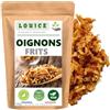 LOUICE Cipolle fritte croccanti da 100 g, ideali per hot dog, hamburger, insalate, zuppe, piatti asiatici e molto altro ancora