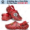 Crocs A Bathing Ape x Crocs Echo Ro Clog Flame 213140-8C1 taglia unisex