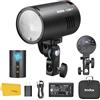 GODOX AD100Pro II AD100 Pro II Flash per Esterno, 100Ws TTL HSS 1/8000s Flash Portatile Monoluce, Batteria 2850mAh, Tempo di Ricarica 0.01-1.5s, Sincronizzazione One Tap con Trigger X3