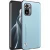 HAFFAN Custodia Cover Protettiva per Cellulare per Redmi Note 10S / Redmi Note 10 (4G) / POCO M5s (6.43 inches), Stile Similpelle - Azzurro