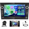 Hikity Autoradio per Opel Astra H/Zafira B/Corse C D 4+128G Android 15 Wireless Carplay 7''Incell Schermo per Auto Android Auto WiFi Touchscreen Bluetooth5.0 GPS SWC Retrocamera(Nero)