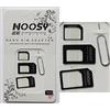 Noosy 4 in 1 Nano Micro SIM adattatore SIM Card Set per iPhone 4 5 6 Samsung HTC Universale