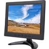 Tonysa Monitor Portatile LCD IPS 8 Pollici, 1024x768, Angolo Visione 178°, Supporto HDMI/VGA/BNC/AV, 250 CD/m2