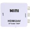 Topiky Interfaccia Multimediale HD All'Adattatore Convertitore AV Convertitore Video Adattatore Video per Splitter Switcher 1080P per TV.) (Bianco con standard 1080P)