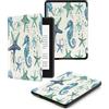 LODMLOER Custodia per 6 Kindle Paperwhite 5a/6a/7a Generazione (2012-2017), Modello: EY21 / DP75SDI, Custodia Pelle Sintetica con Automatica Sveglia/Sonno,Cavalluccio Marino Stella Marina