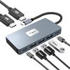 Vemfay Hub USB C, 7 in 1 Docking Station USB C 2 * 4K@30Hz HDMI PD 100W Charge,3*USB 3.0 5Gbps Multi Data Ports Dock USB-C, Multiport Adattatore per PC/MacBook/iPad/Surface/DELL/HP/Steam Deck/iPhone/Samsung