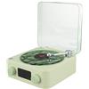 Sxhlseller Altoparlante Bluetooth Waves Stile Giradischi Vintage, Lettore Waves con Luce Notturna e Display 'ora, Lettore CD Stereo Portatile per Feste in Camera da Letto (GREEN)