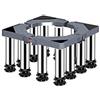 haohang Base regolabile per lavatrice - Supporto antivibrante multifunzionale per asciugatrice, frigorifero e congelatore, portata massima 400 kg, lunghezza/larghezza 40-65 cm(12legs,29-32cm)
