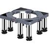 haohang Base multifunzionale regolabile per lavatrice - Estensibile da 40 a 65 cm, per lavatrice, asciugatrice, frigorifero, congelatore, supporto per piante da esterno(8legs,24-27cm)