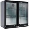 GastroHero Frigorifero posteriore bar nero - 208 l - porta in vetro - freddo ventilato - ECO 230 | CHR Forniture per il catering