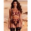 SuperLove Seductive Embroidery Set 81017 Red XL/XXL