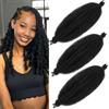 Samtress 18 pollici Springy Afro Twist Hair 3 confezioni Black Springy Afro Twist Hair Kinky Marley Braiding Hair for Pre-Fluffed Natural Spring Twist Hair Wrapping Hair for Soft Locs Hair Synthetic